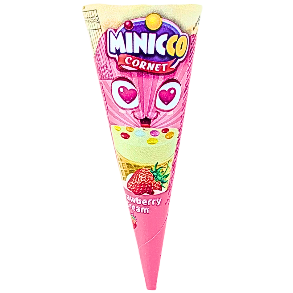 Minicco Cornet Strawberry Cream (Turkey) - 25g