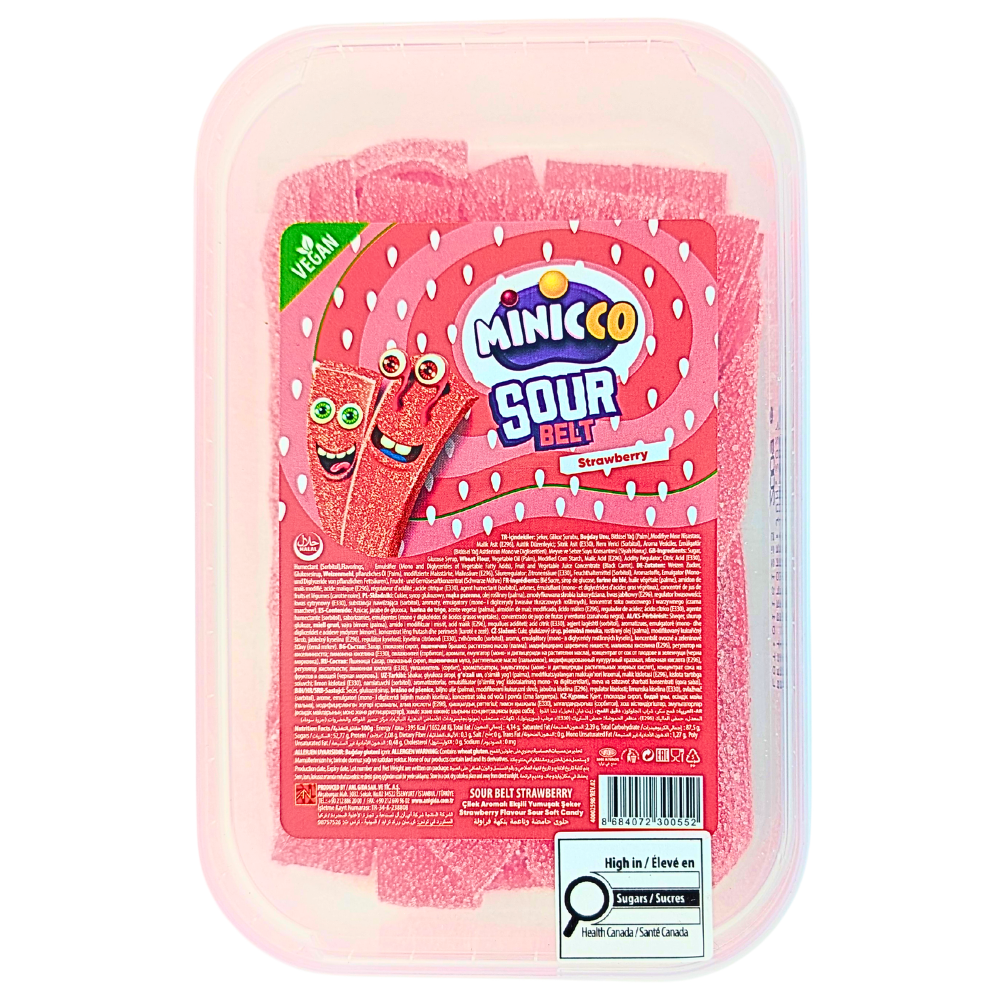Minicco Sour Belt Strawberry (Turkey) - 200g