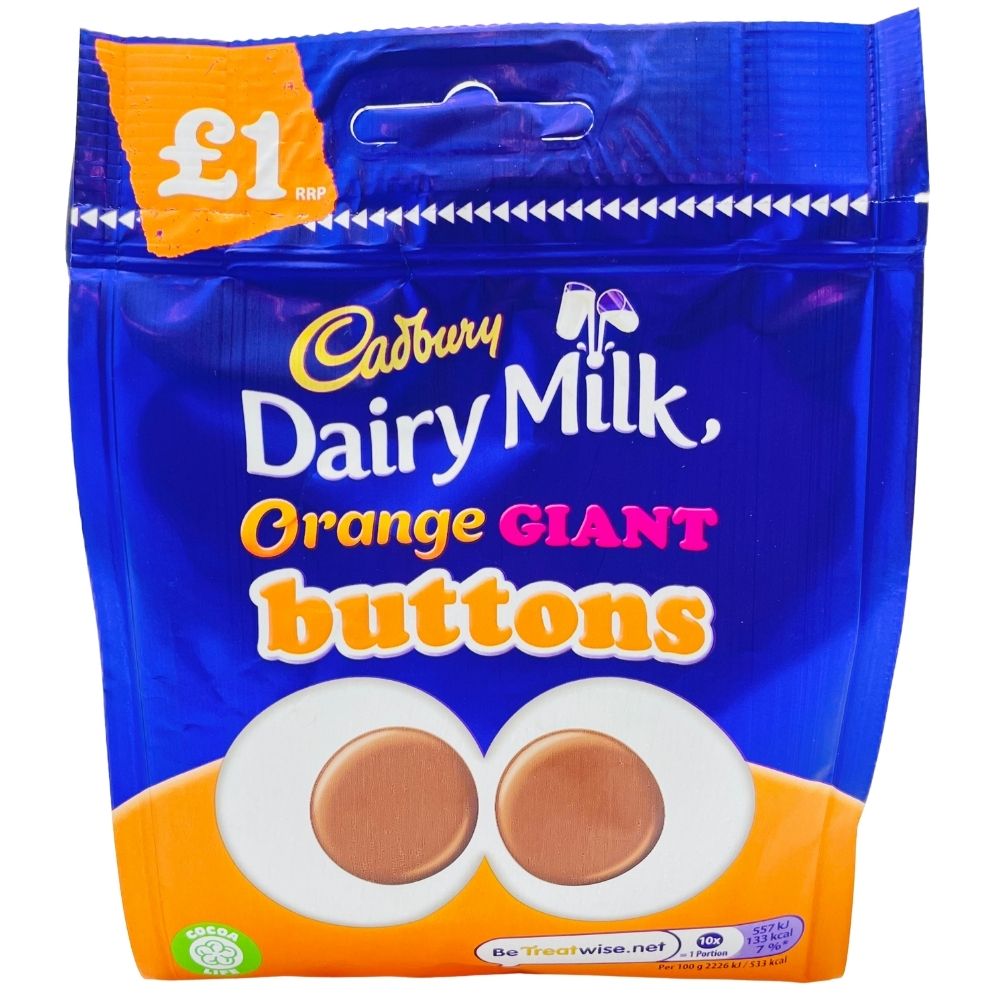 Cadbury Dairy Milk Giant Buttons Orange (UK) - 95g