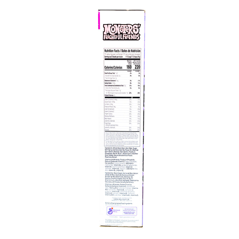 Monsters Frightful Friends Cereal - 453g  Nutrition Facts Ingredients
