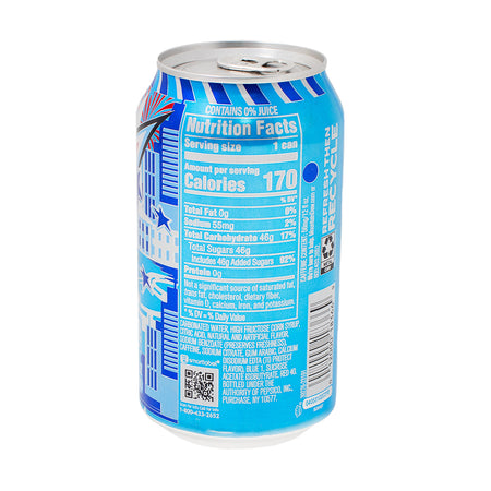 Mountain Dew Liberty Chill Soda - 355mL  Nutrition Facts Ingredients