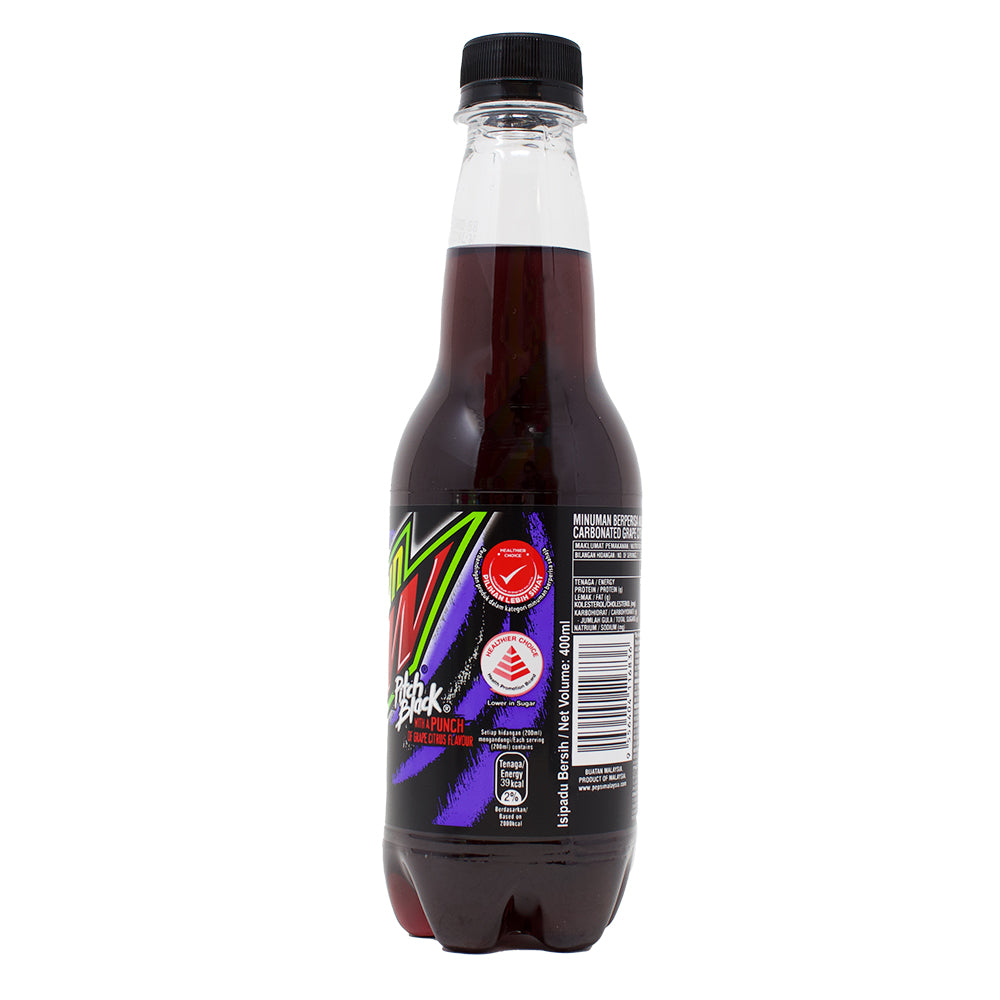 Mountain Dew Pitch Black (Malaysia) - 400mL Nutrition Facts Ingredients-Mountain dew-Grape soda-Malaysian food