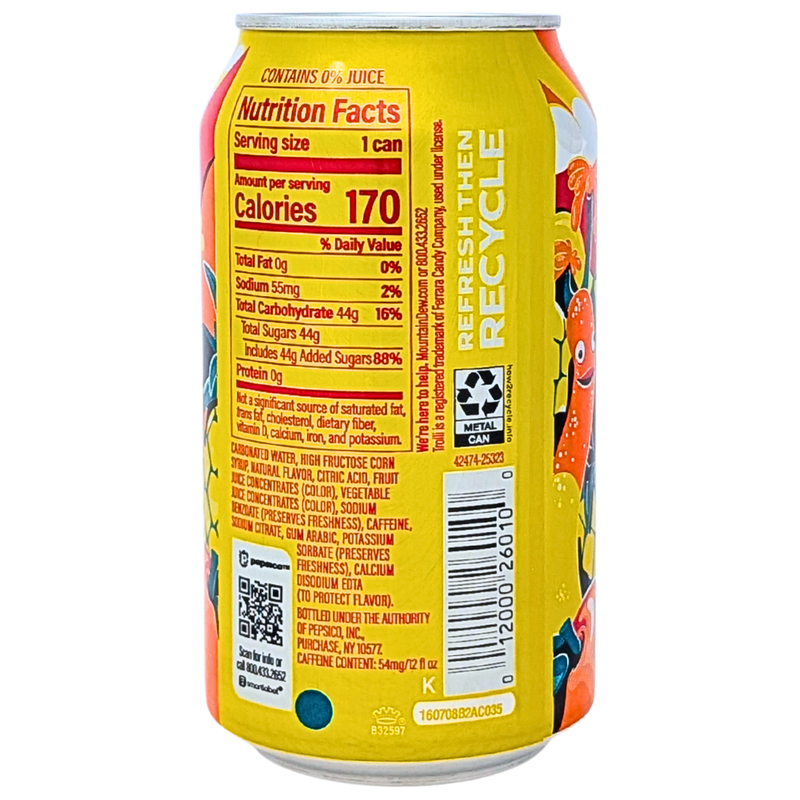 Mountain Dew Trolli Mango Pineapple Punch - 355mL