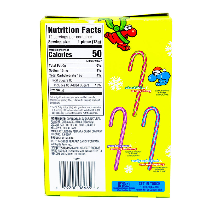 Nerds Candy Canes 12ct - 5.3oz