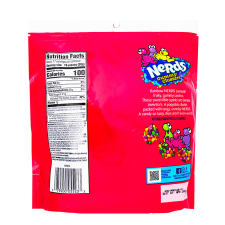 Nerds Gummy Clusters - Rainbow Family Size - 18.5oz   Nutrition Facts Ingredients