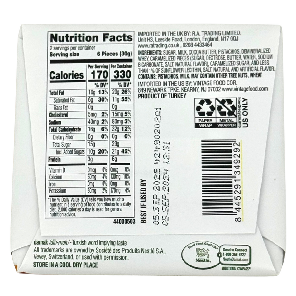 Nestle Damak Caramel Croquant with Pistachio (Turkey) - 60g