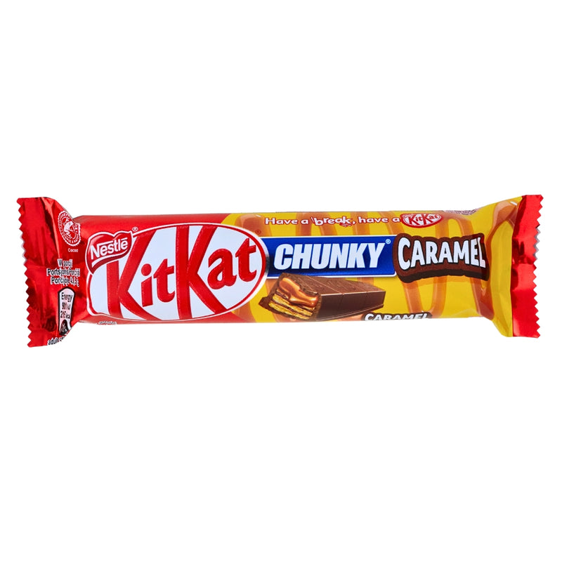 Kit Kat Chunky Caramel Wafer Bar - 55 g, Kit Kat Chunky Caramel, Wafer Bar with Caramel, Crunchy Caramel Delight, Kit Kat Caramel Symphony, Whimsical Chocolate Experience, kit kat, kit kat chocolate, kit kat chocolate bar, kit kat chunky, kit kat limited edition, kit kat chunky caramel wafer bar