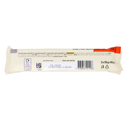 Nestle Lion White Duo Bar - 60g  Nutrition Facts Ingredients