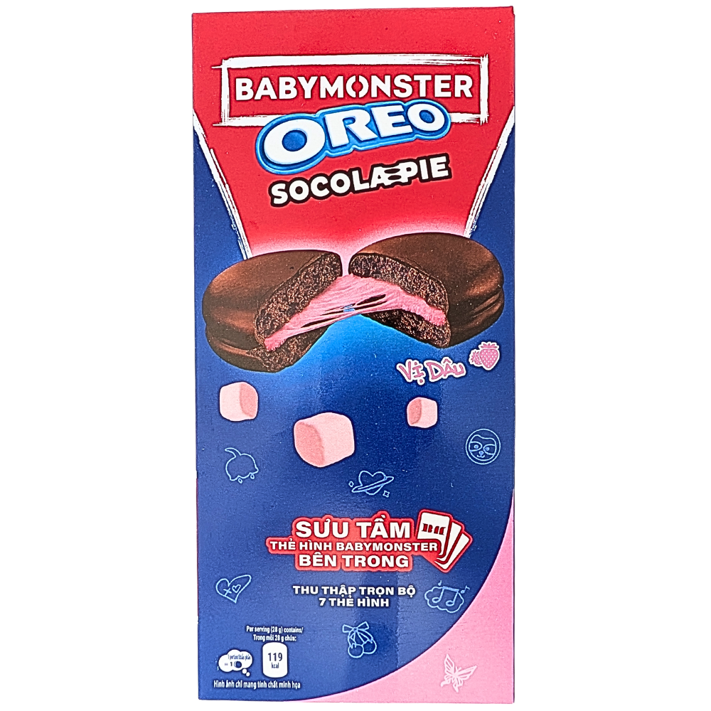 Oreo Baby Monster Socola-Pie Strawberry (Vietnam) - 168g