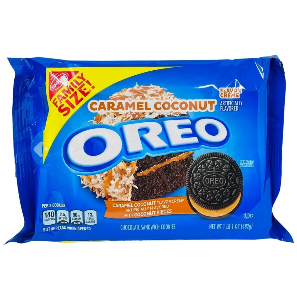 Oreo Caramel Coconut Family Size - 482g-coconut cookies-Oreo flavors-Family size Oreos
