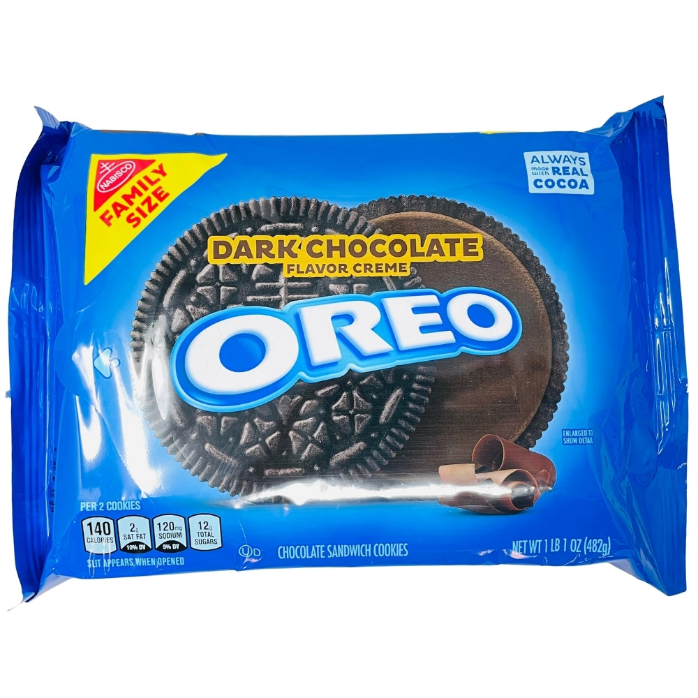 Oreo Dark Chocolate Family Size - 17oz-Oreos-dark chocolate Oreos-Oreo cookies