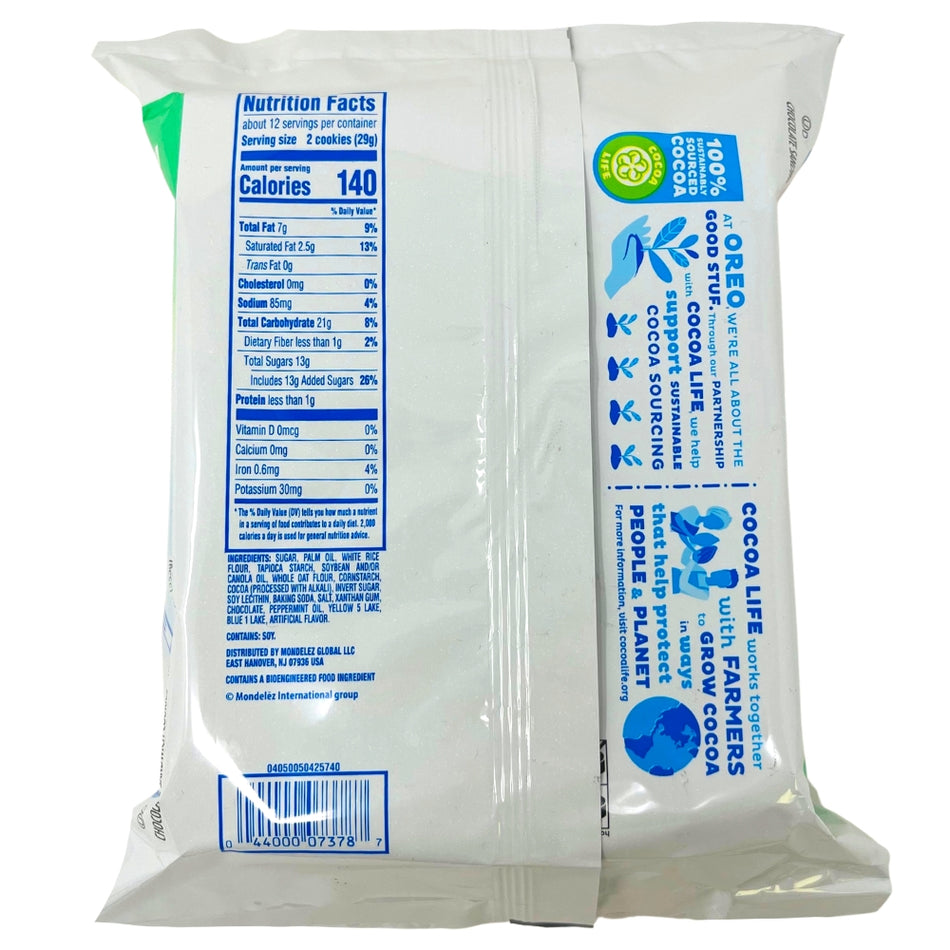 Oreo Gluten Free Mint - 12.4oz ingredients nutrition facts -Are Oreos gluten free? - Gluten free Oreos - Mint Oreos