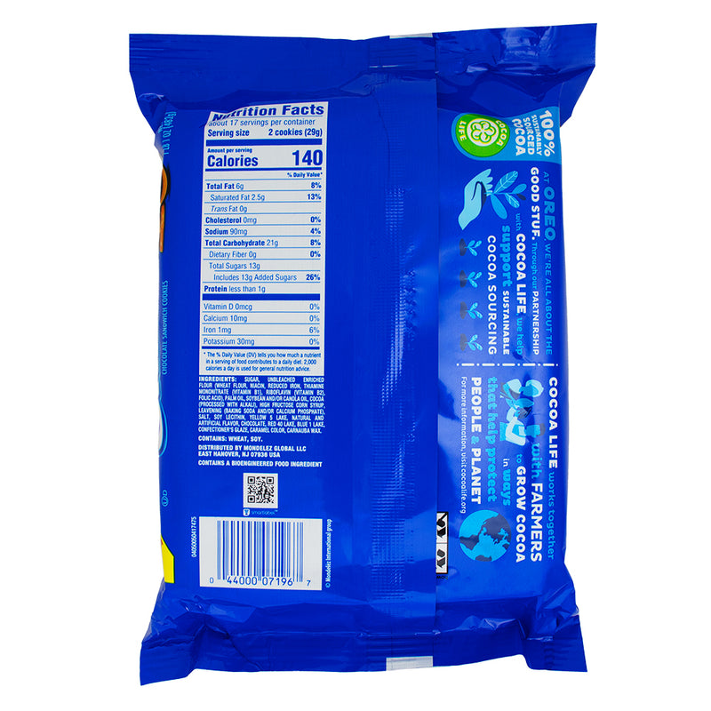 Oreo Toffee Crunch Family Size - 482g Nutrition Facts Ingredients-Oreos-Oreo cookies-Toffee Oreos