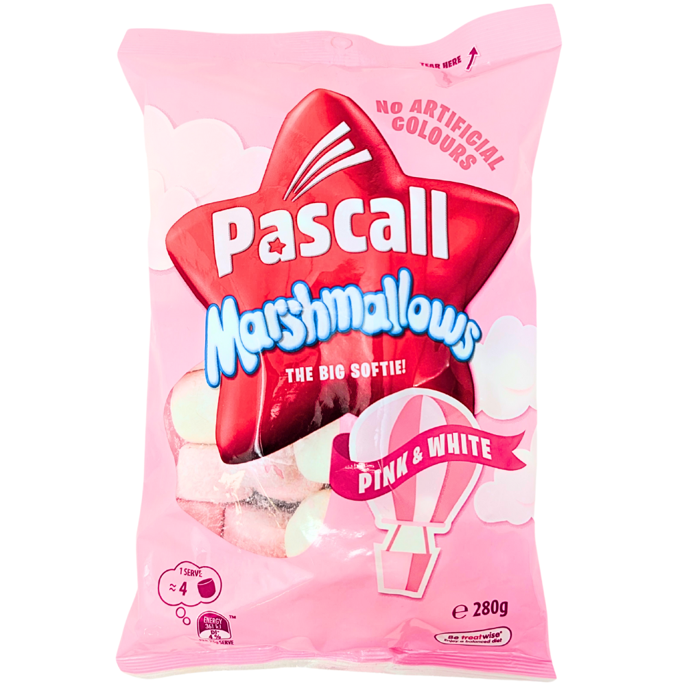 Pascall Marshmallows Vanilla And Raspberry (Australia) - 280g
