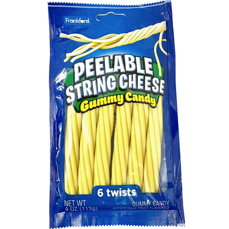 Peelable String Cheese Gummy Candy - 4oz