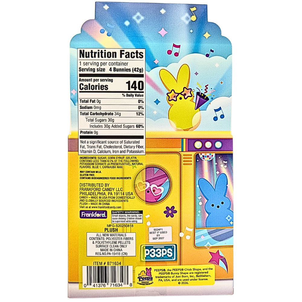 Peeps Bunny Plush Disco Bus Gift Set - 1.5oz