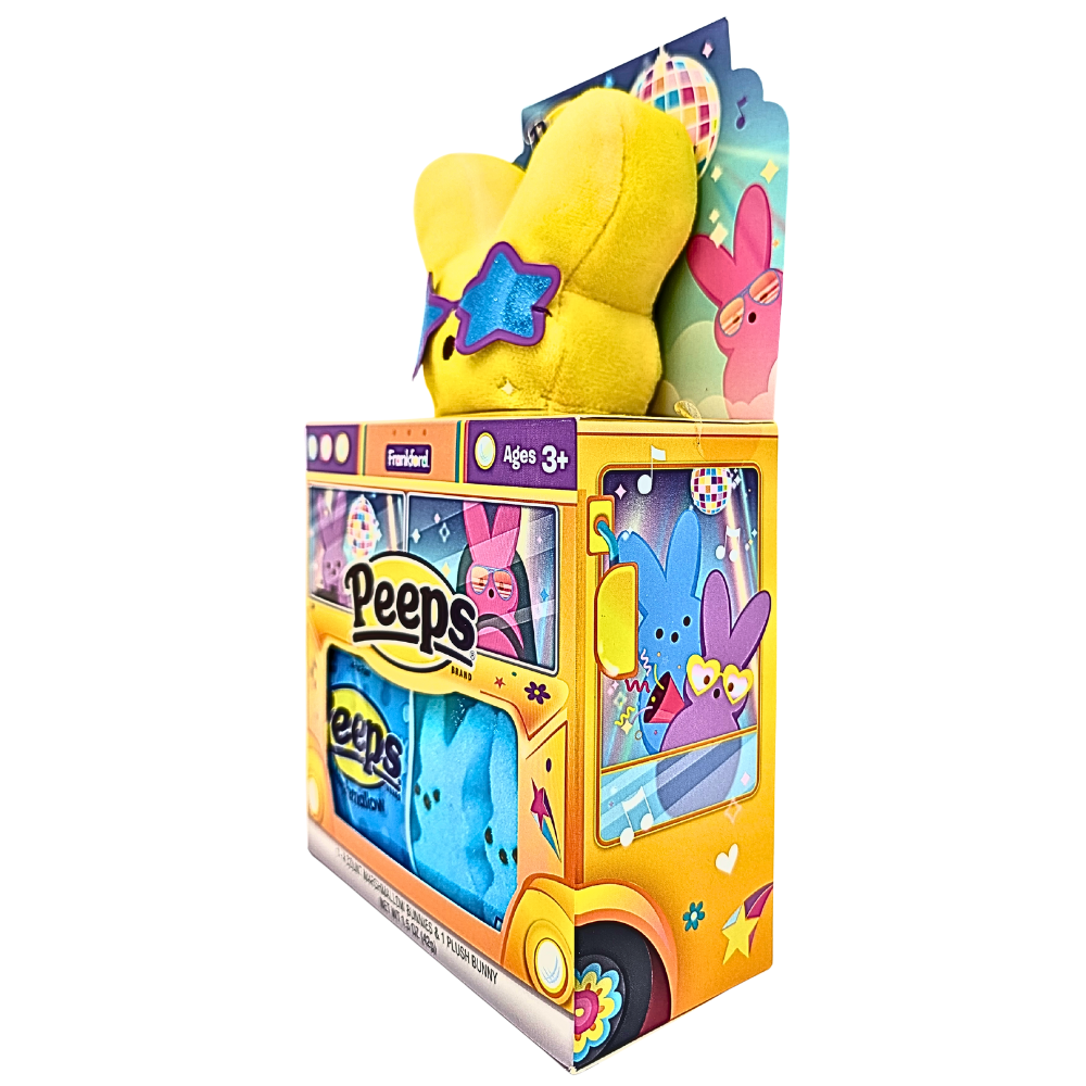Peeps Bunny Plush Disco Bus Gift Set - 1.5oz