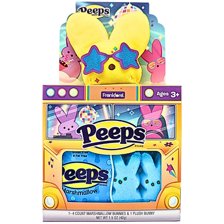Peeps Bunny Plush Disco Bus Gift Set - 1.5oz