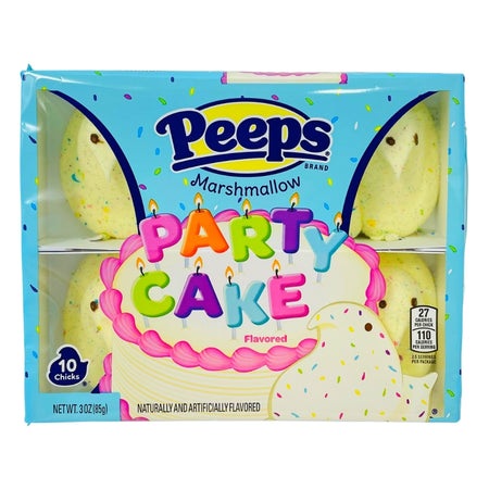 Peeps Marshmallow Party Cake Chicks 10ct - 3oz-marshmallow peeps-marshmallow cake-easter candy-Peeps easter candy