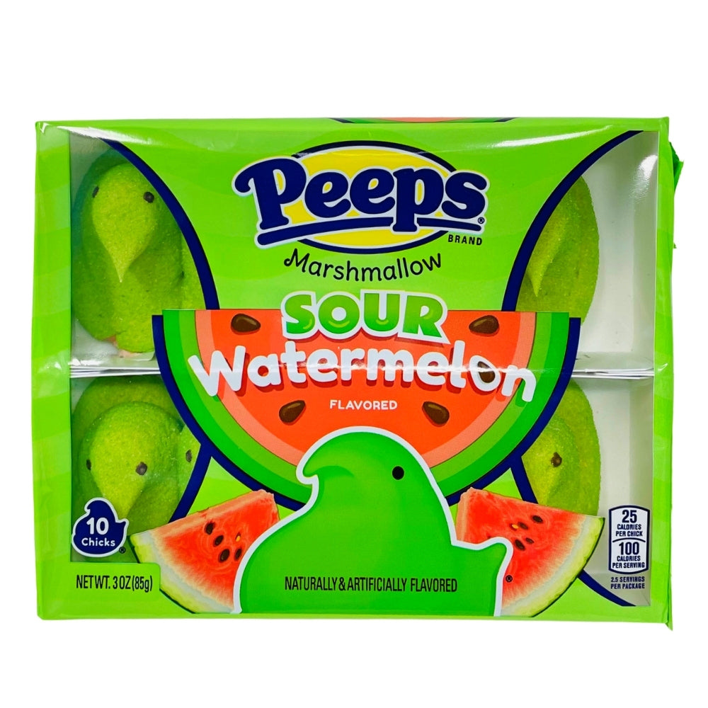 Peeps Marshmallow Chicks Sour Watermelon - 3oz-Peeps easter candy-Watermelon candy