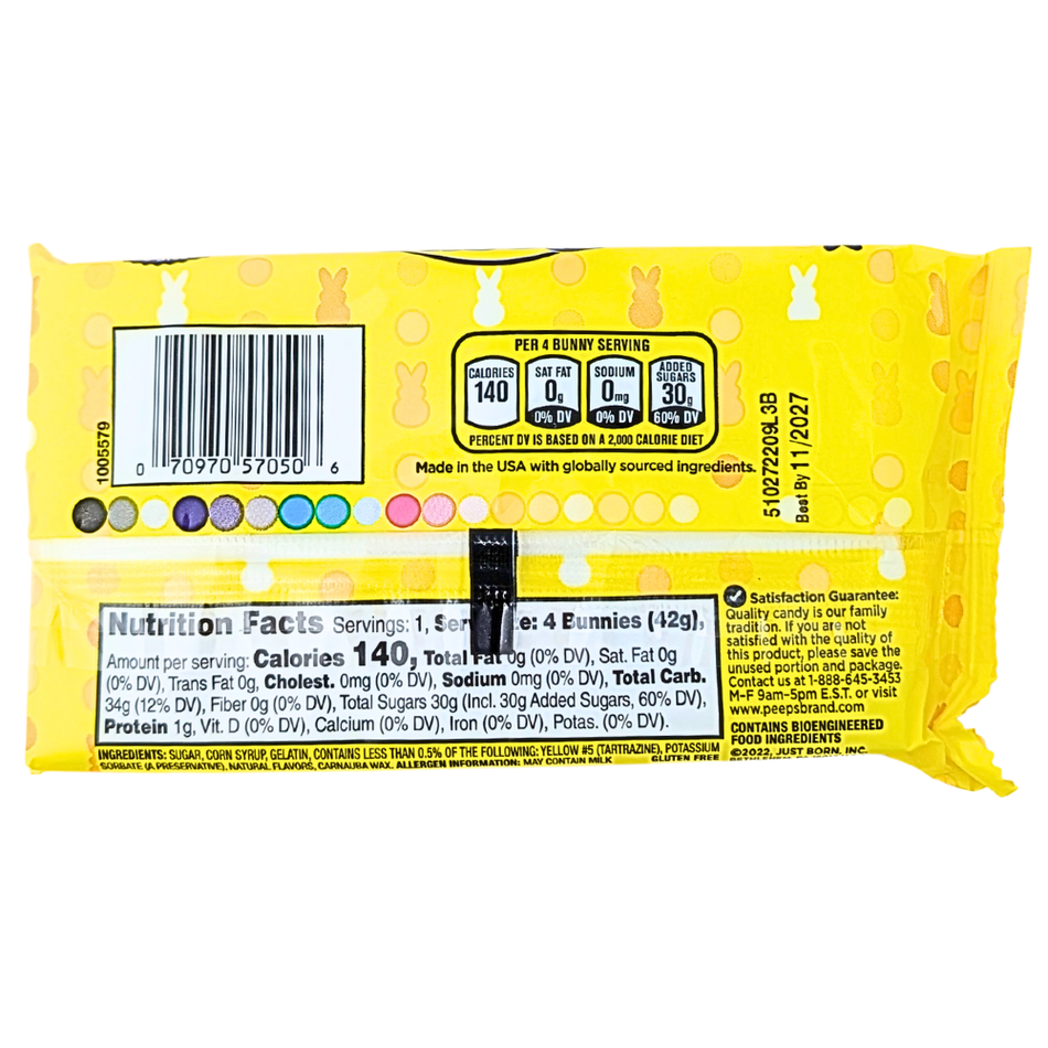 Peeps Marshmallow Bunnies Yellow 4ct - 1.5oz