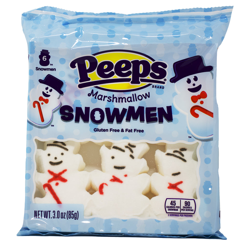 Peeps Snowmen Marshmallows - 3oz - Peeps Snowmen Marshmallows - Festive Marshmallow Treats - Holiday Snowman Sweets - Christmas Candy Fun - Winter Wonderland Delights - Christmas Candy - Christmas Treats - Peeps Candy - Peeps - Peeps Marshmallows