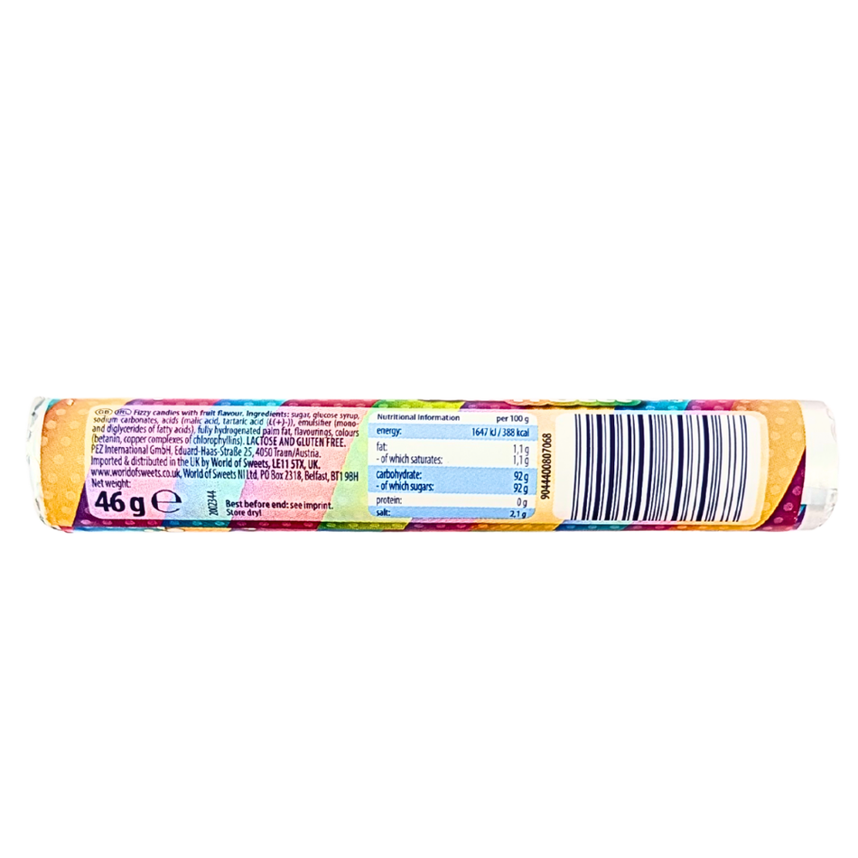 PEZ Fizzy Tutti Frutti Roll (UK) - 46g