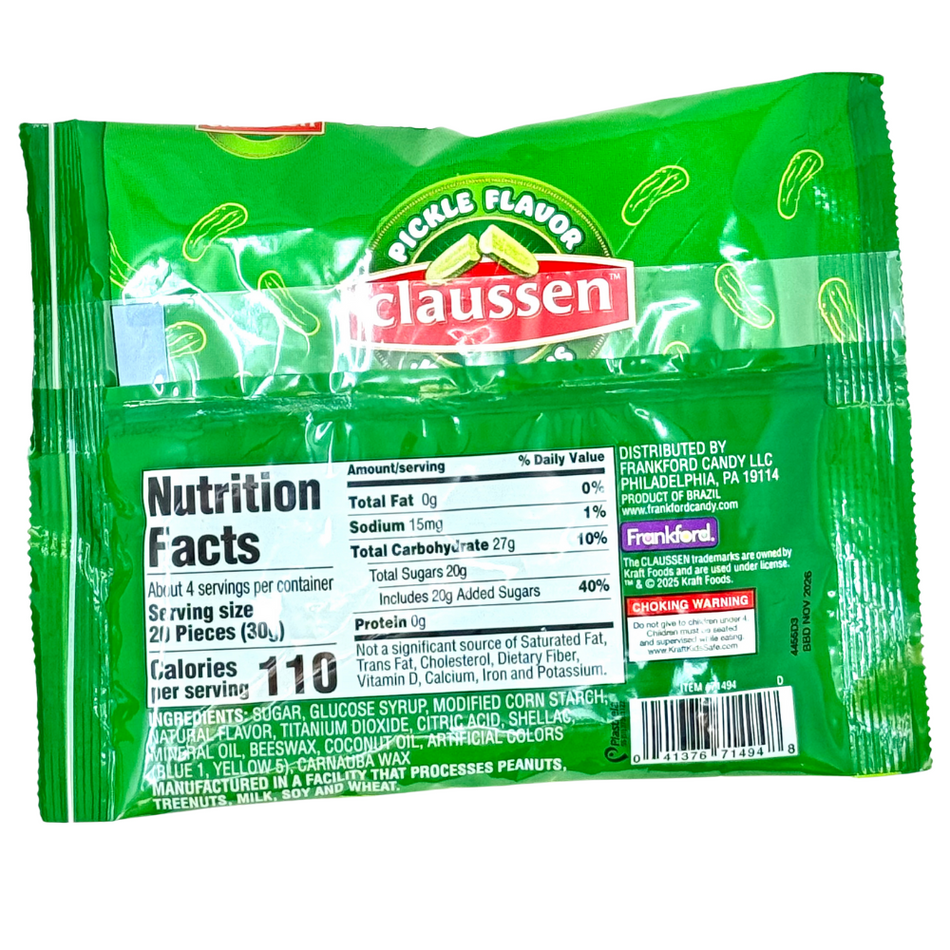 Pickle Jelly Beans Claussen - 113g