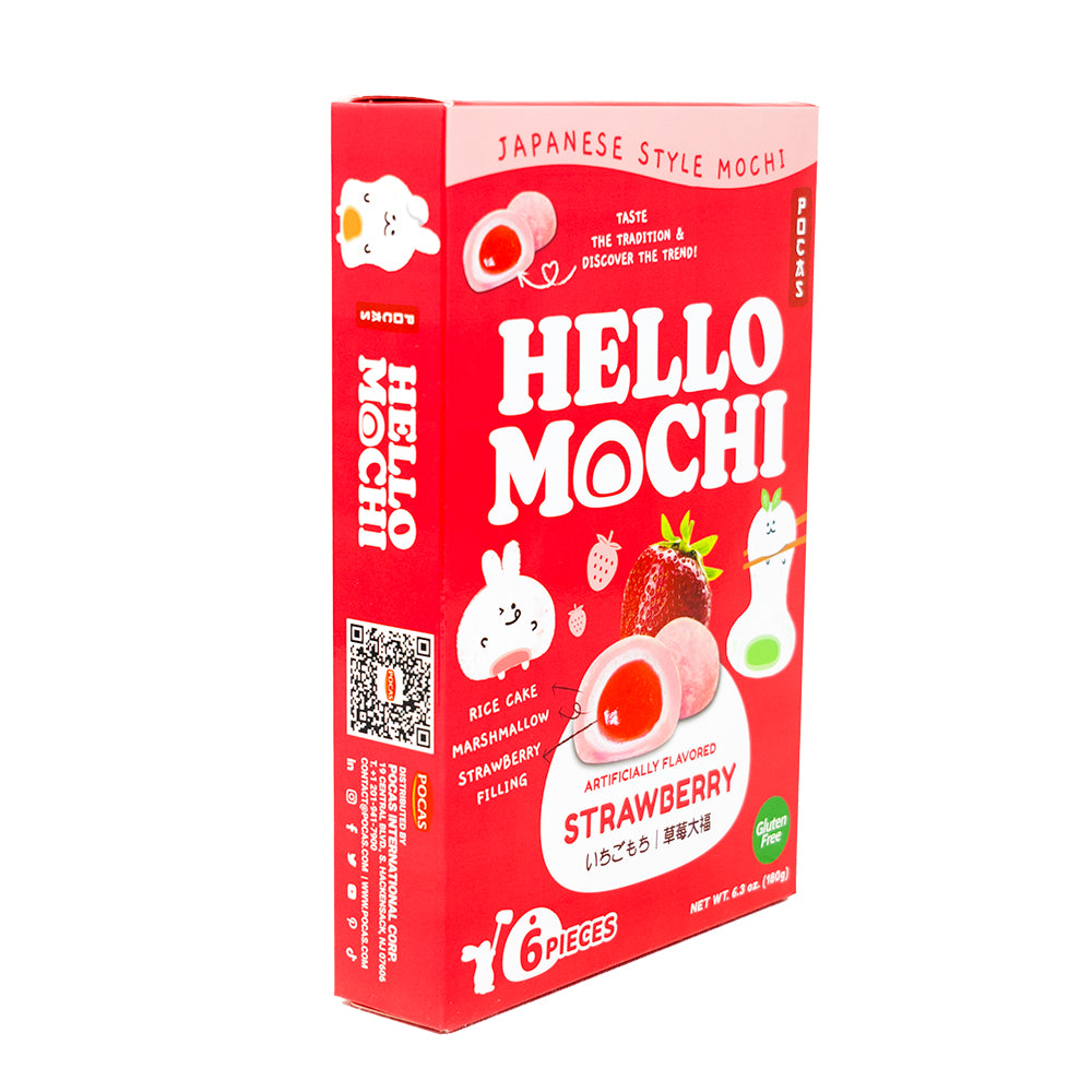 Pocas Hello Mochi Strawberry (Japan) - 6.3oz | Candy Funhouse