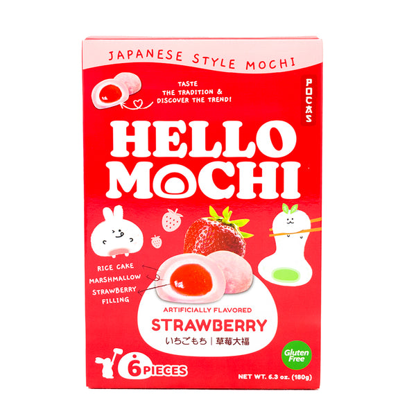 Pocas Hello Mochi Strawberry (Japan) - 6.3oz | Candy Funhouse