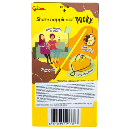 Pocky SticksChoco Banana - 45g (Indonesia) Nutrition Facts Ingredients, Pocky, pocky sticks, pocky stick, indonesia chocolate, indonesian chocolate, banana pocky sticks