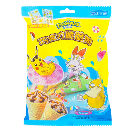 Pokemon Chocolate Crispy Cones w/Stickers (China) - 80g