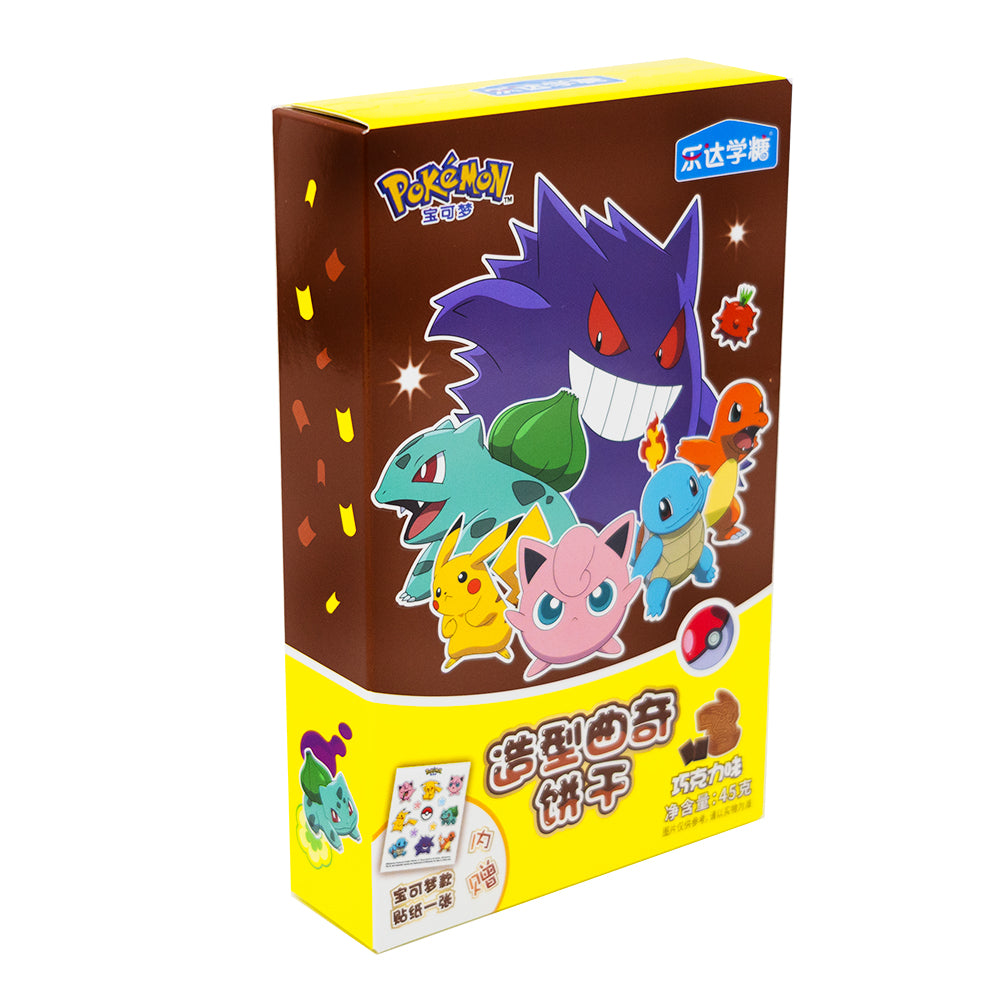 Pokemon Shaped Chocolate Cookies w/Stickers (China) - 45g