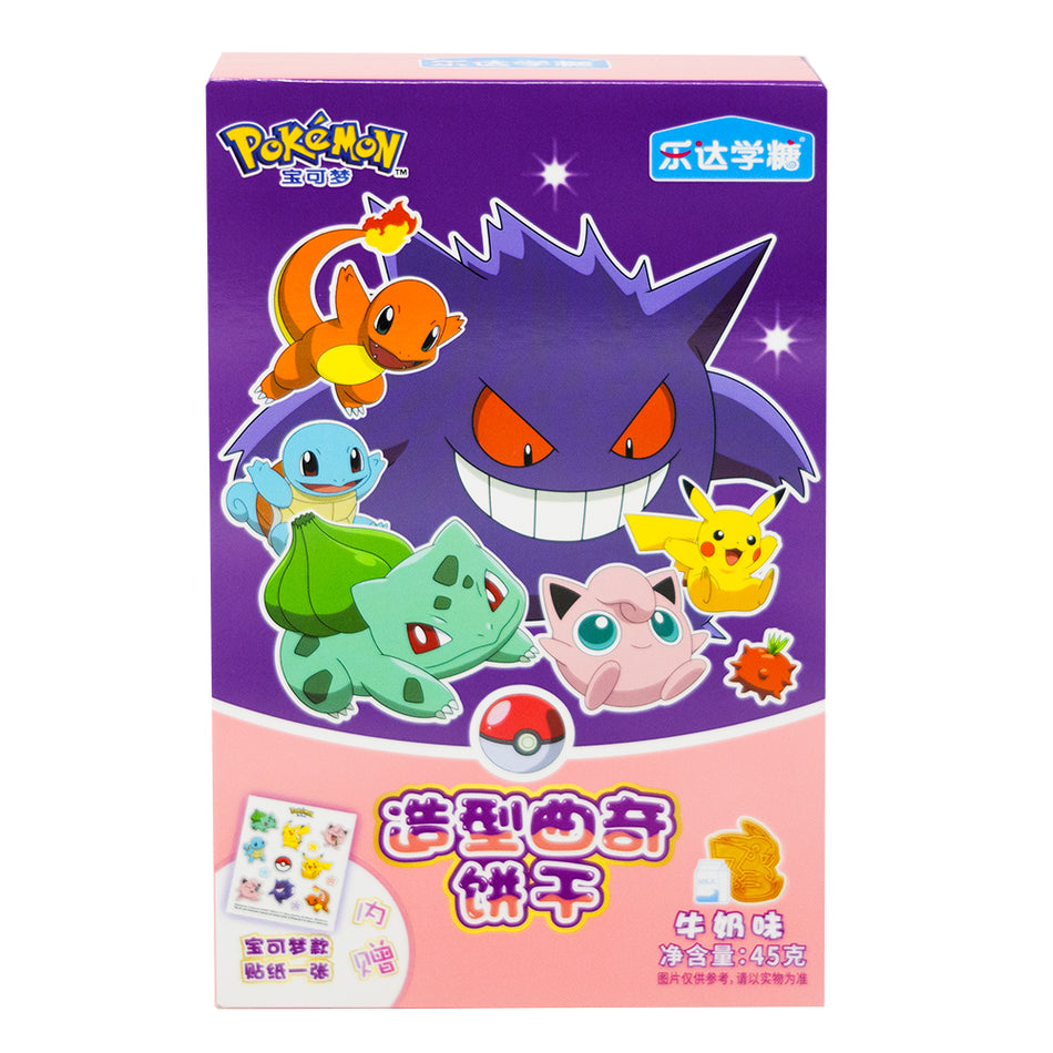 Pokemon Shaped Milk Cookies w/Stickers (China) - 45g