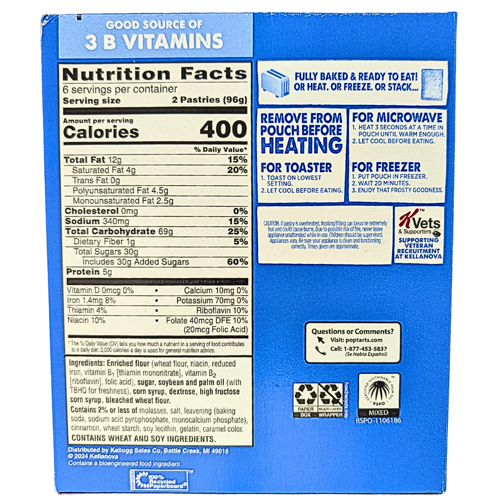 Pop-Tarts Frosted Brown Sugar Cinnamon 6pcs - 576g