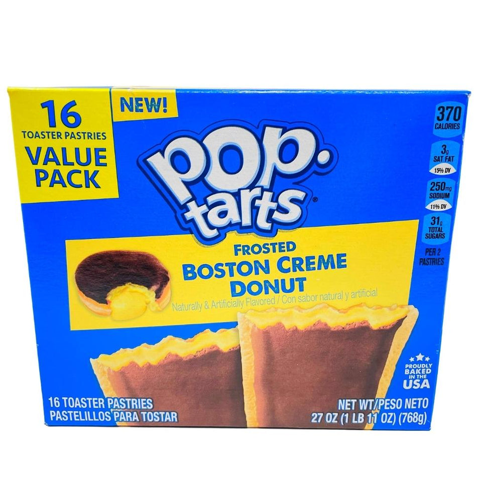 Pop-Tarts Boston Creme Donut 16 Pack - 768g-Pop Tarts-Pop Tart flavors-Boston creme