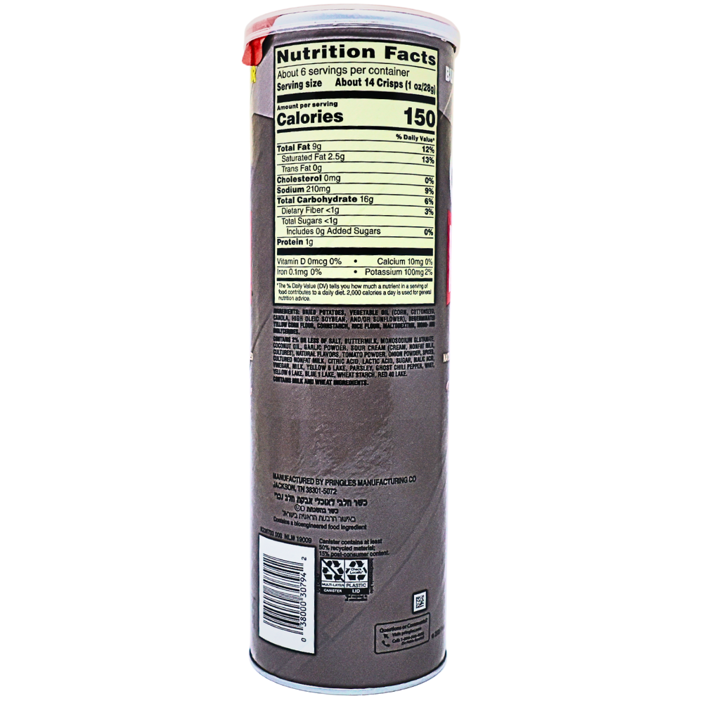 Pringles Ghost Pepper Ranch - 5.5oz