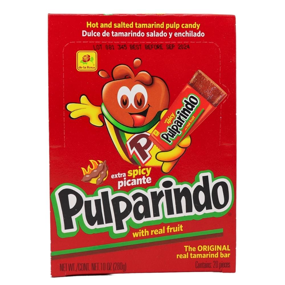 De La Rosa Pulparindo w/ Spicy Picante 20ct-Mexican Candy-Extra Spicy