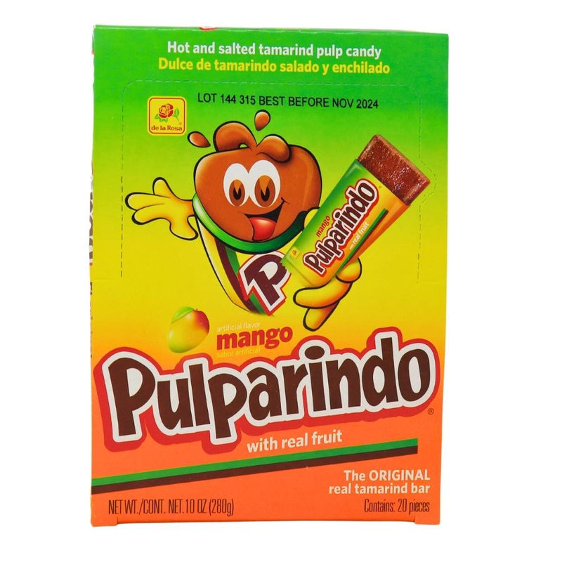 De La Rosa Pulparindo Tamarind Candy Mango - 20ct Box-Mexican Candy