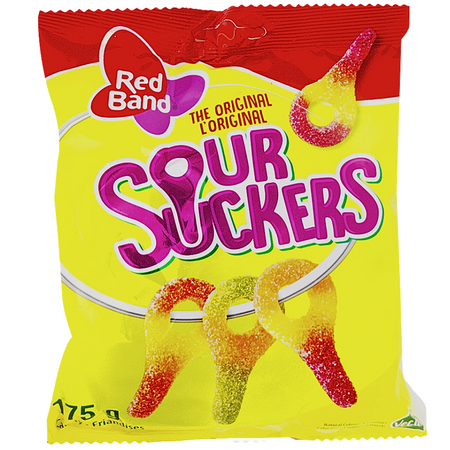 Red Band Sour Suckers Peg Bag - 175g