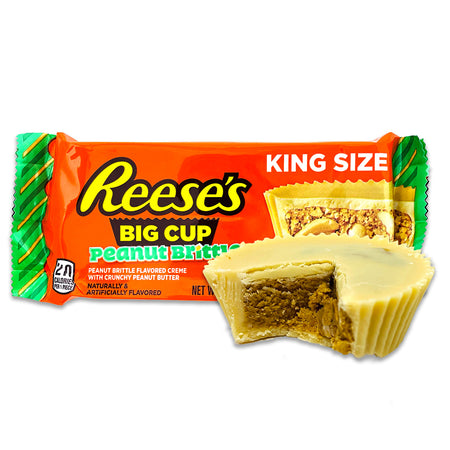 Reese's Big Cup Peanut Brittle KING SIZE - 2.8oz, Reeses, reeses chocolate, reese, reese chocolate, reeses peanut butter cups, reeses peanut brittle, reeses big cup, christmas reeses