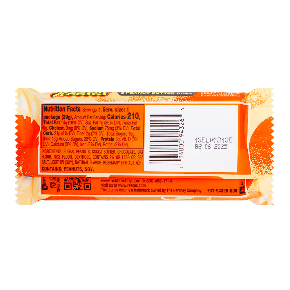 Reese's Plant Based Oat Chocolate Peanut Butter Cups - 1.4oz  Nutrition Facts Ingredients
