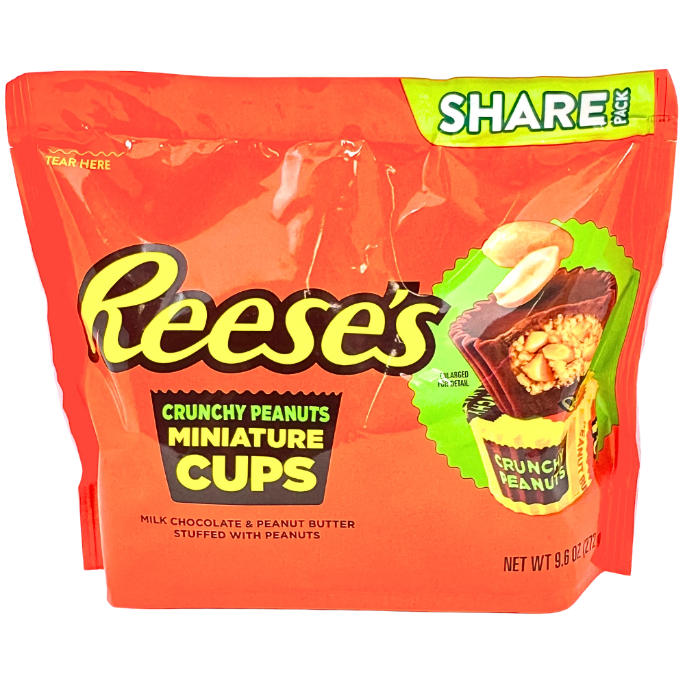 Mini Peanuts Reese's Crunchy Peanuts Miniature Cups Share Pack | Candy Funhouse US
