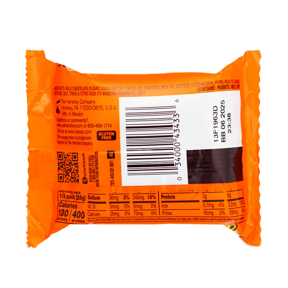 Reese's Jumbo Cup - 2.8oz  Nutrition Facts Ingredients