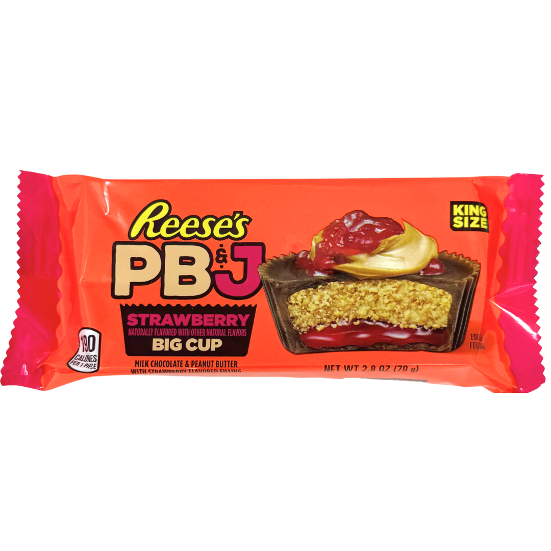 Reese's PB&J Strawberry Big Cup King size - 2.8oz | Candy Funhouse US