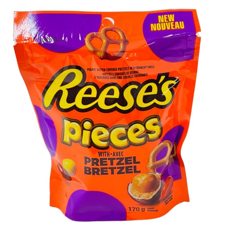 Reese's Pieces W/Pretzel - 170g, Reeses, reeses chocolate, reese, reese chocolate, reeses pieces, reeses pieces candy, reeses pieces chocolate, pretzel candy