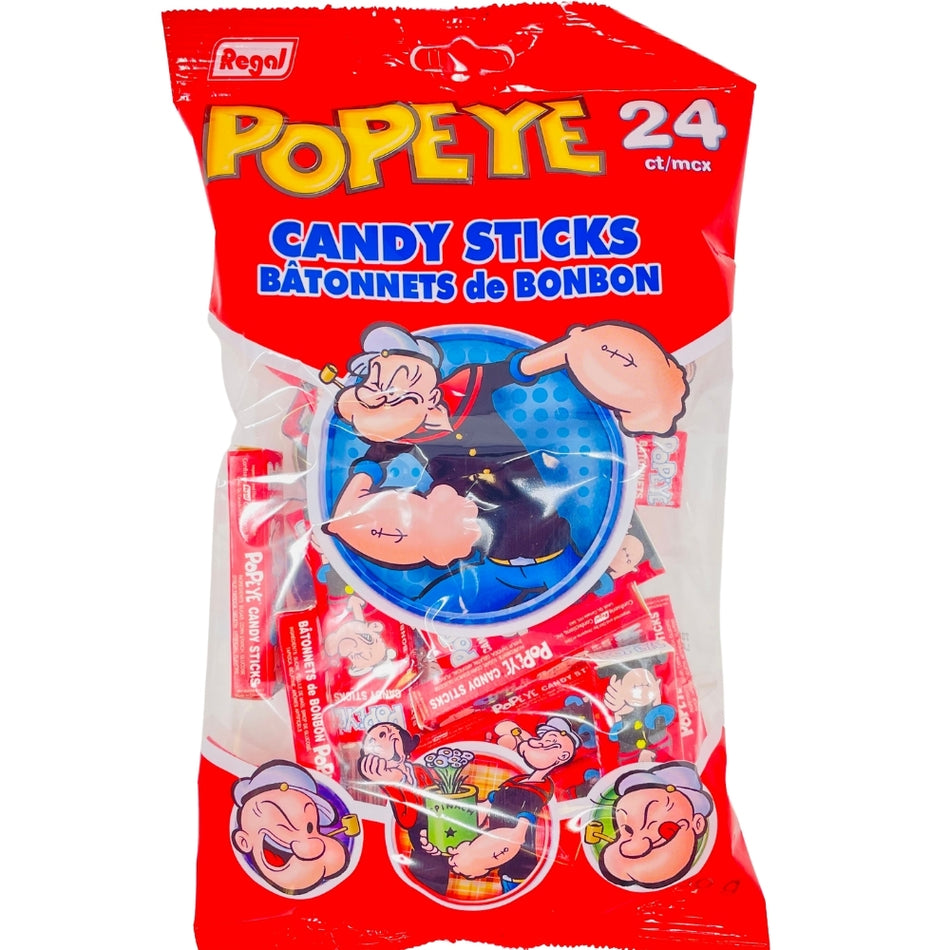 Popeye Candy Sticks - 24ct, popeye candy sticks, popeye candy, retro candy, nostalgic candy, canadian candy