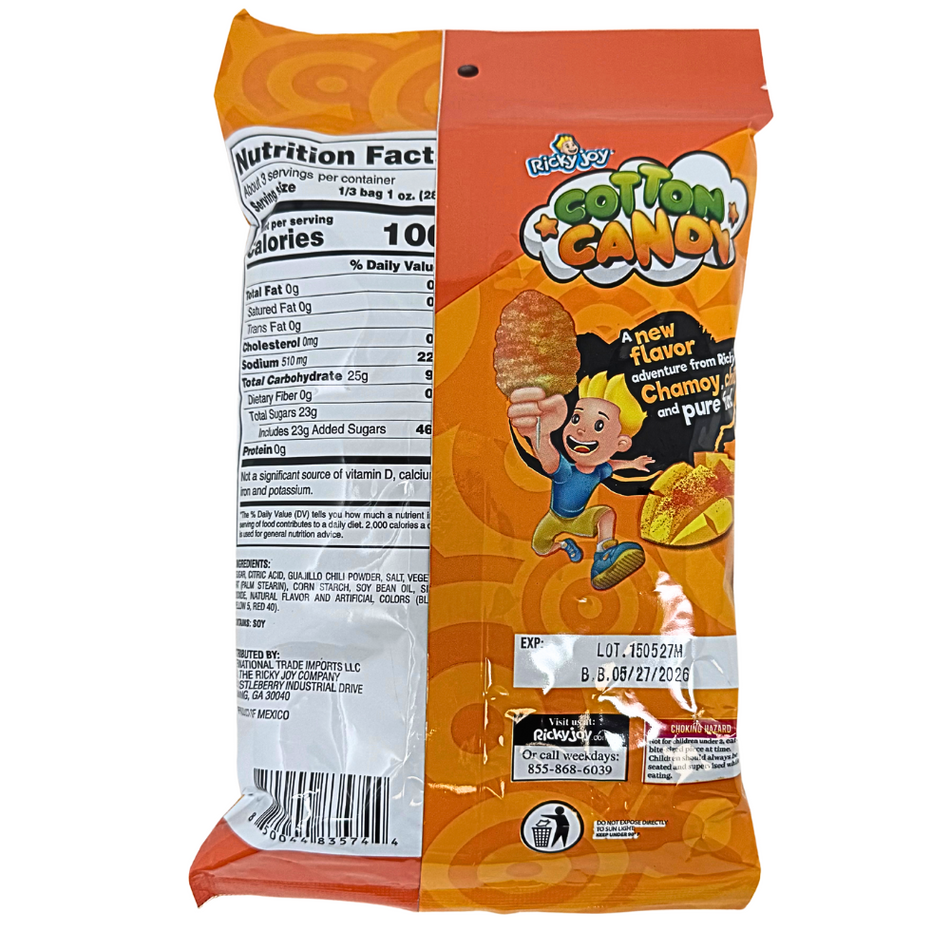 Ricky Joy Cotton Candy Chili Chamoy Mango - 3oz