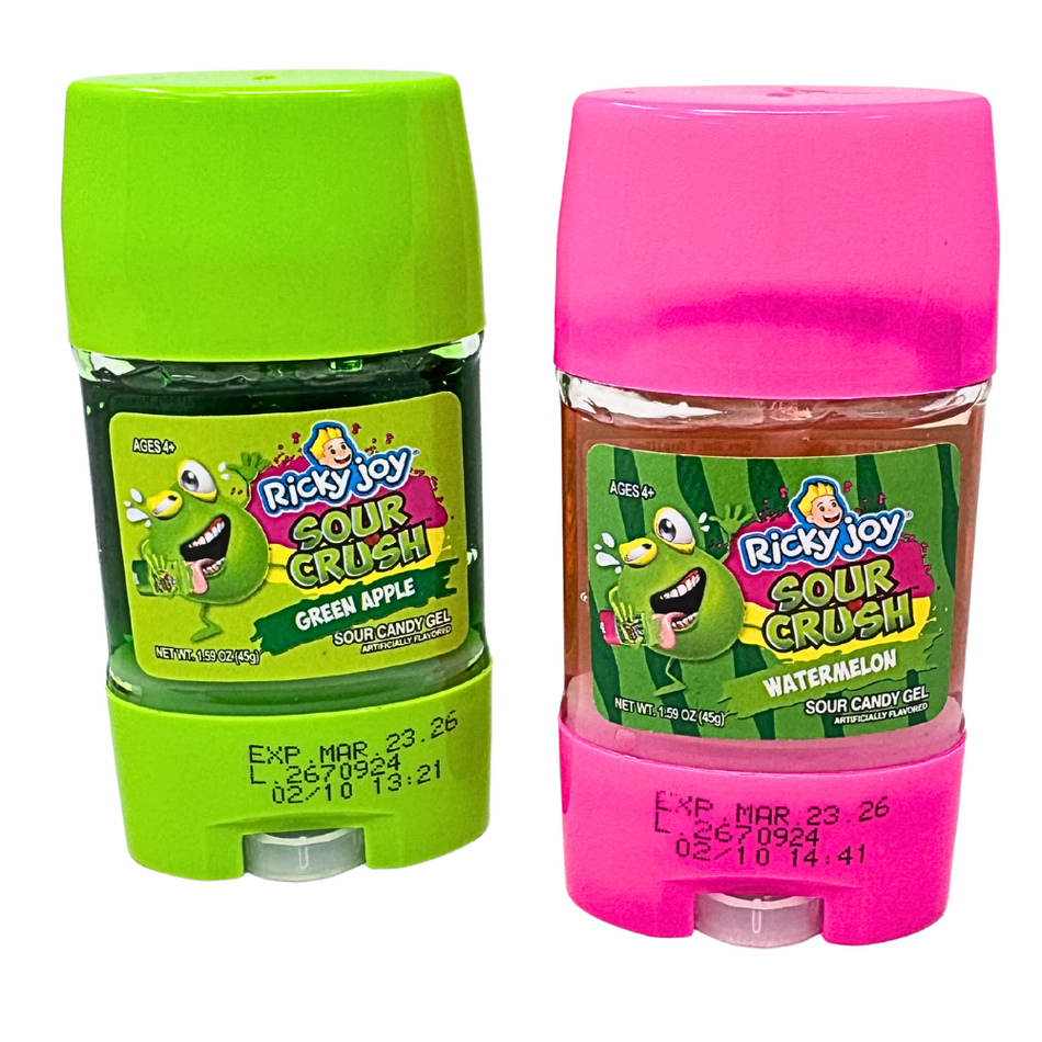 Ricky Joy Sour Crush Candy Gel Watermelon/ Green Apple - 1.59oz