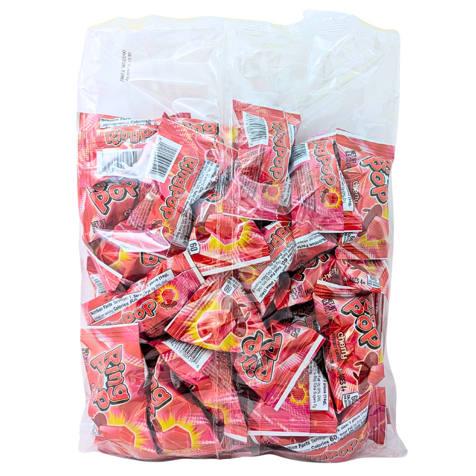 Ring Pop Colorfest Red Cherry 30pc - 15oz